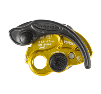 Vergo belay device with the handle over-rotated.